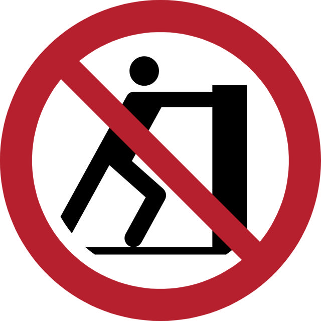 Safety Sign No Pushing, 100 mm