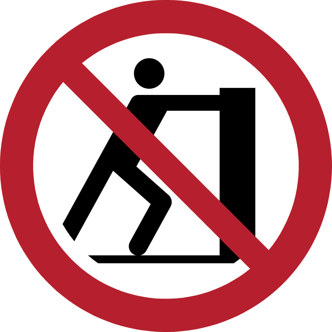 Safety Sign No Pushing, 200 mm