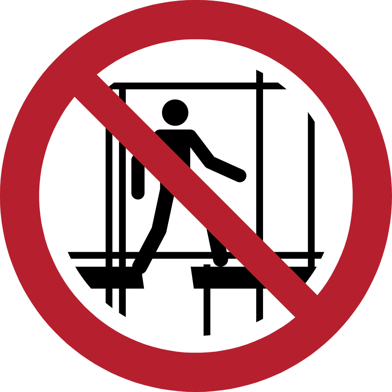 Safety Sign Do Not Use This Incomplete Scaffold, 100 mm