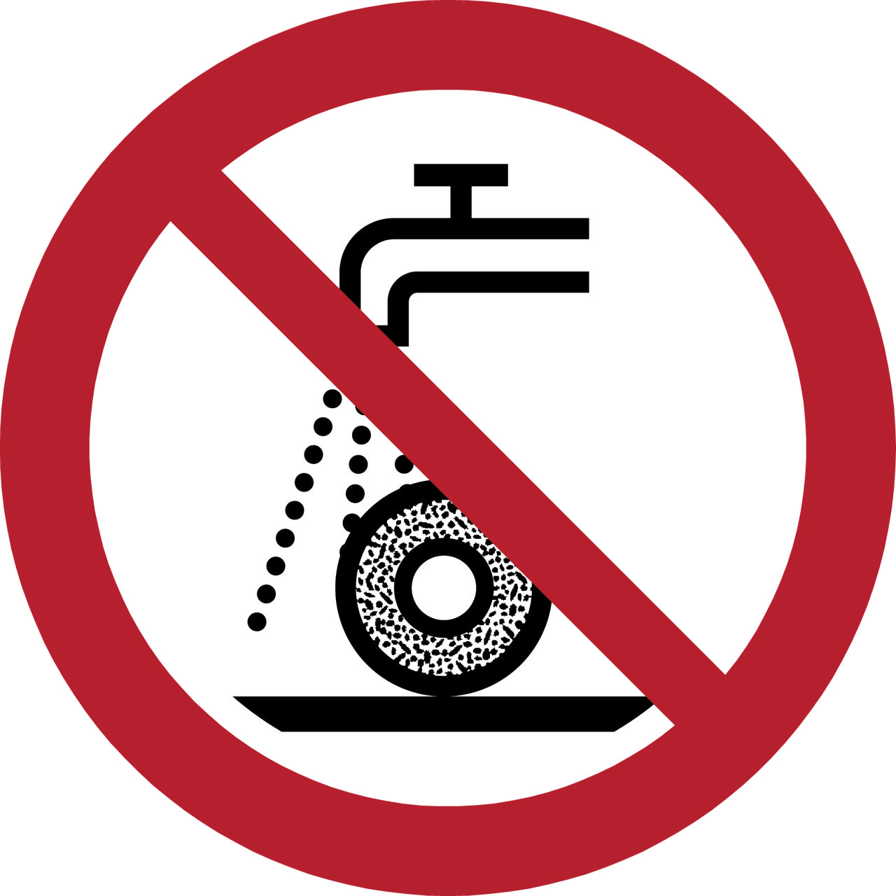 Safety Sign Do Not Use for Wet Grinding, 200 mm