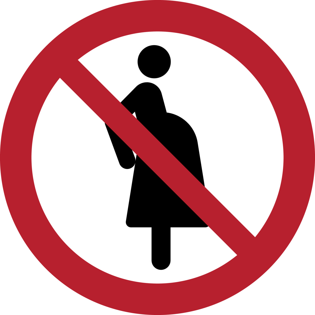 Safety Sign Not for Pregnant Women, 200 mm