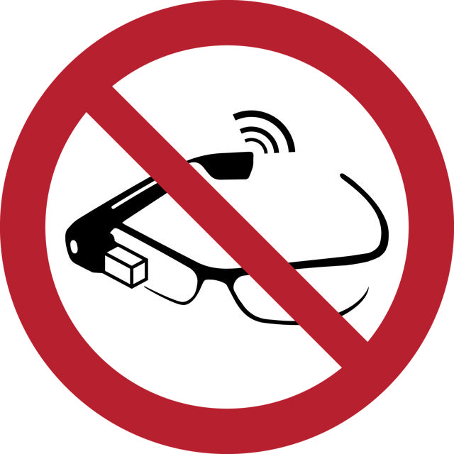 Safety Sign Use of Smart Glasses Prohibited, 100 mm