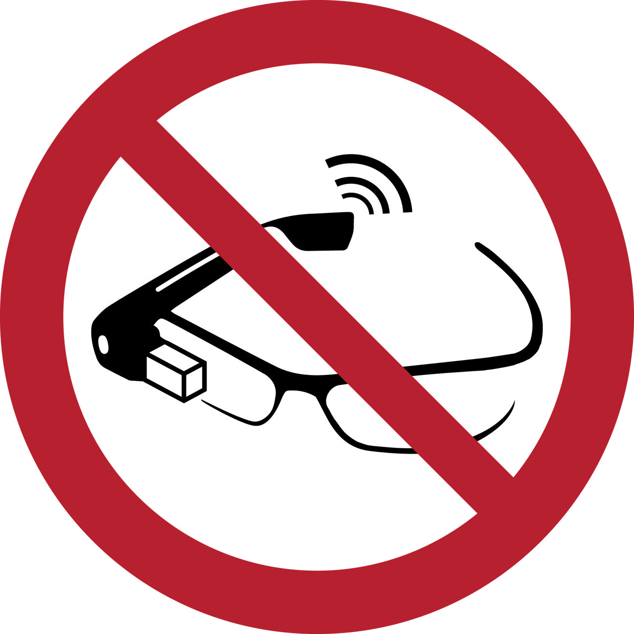 Safety Sign Use of Smart Glasses Prohibited, 200 mm