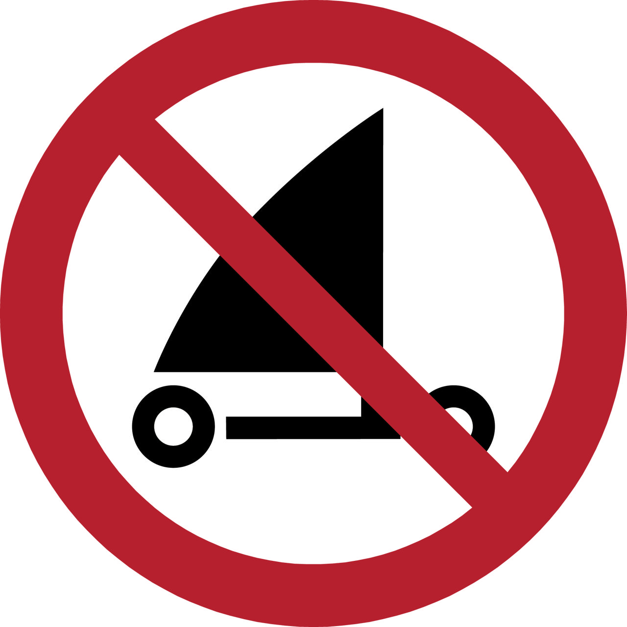 Safety Sign No Sand Yachting, 100 mm