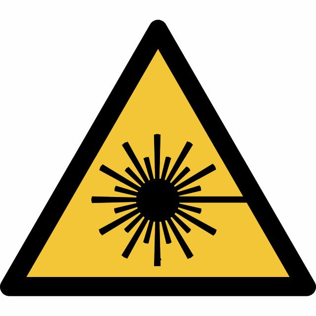 Safety Sign Warning Laser Beam, 150 x 133 mm