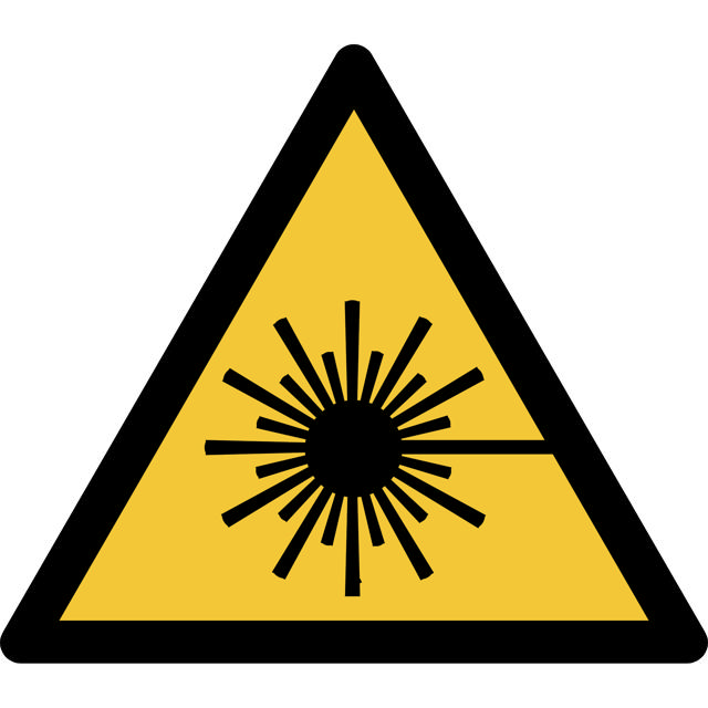 Safety Sign Warning Laser Beam, 200 x 176 mm