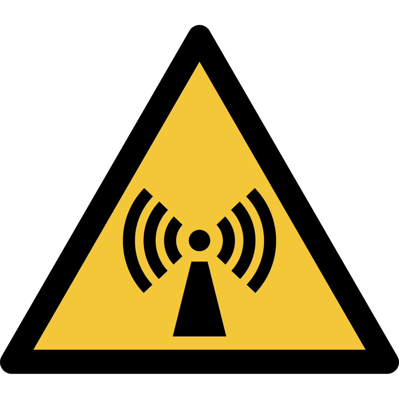 Safety Sign Warning Non-ionising Radiation, 150 x 133 mm