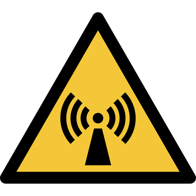 Safety Sign Warning Non-ionising Radiation, 300 x 264 mm