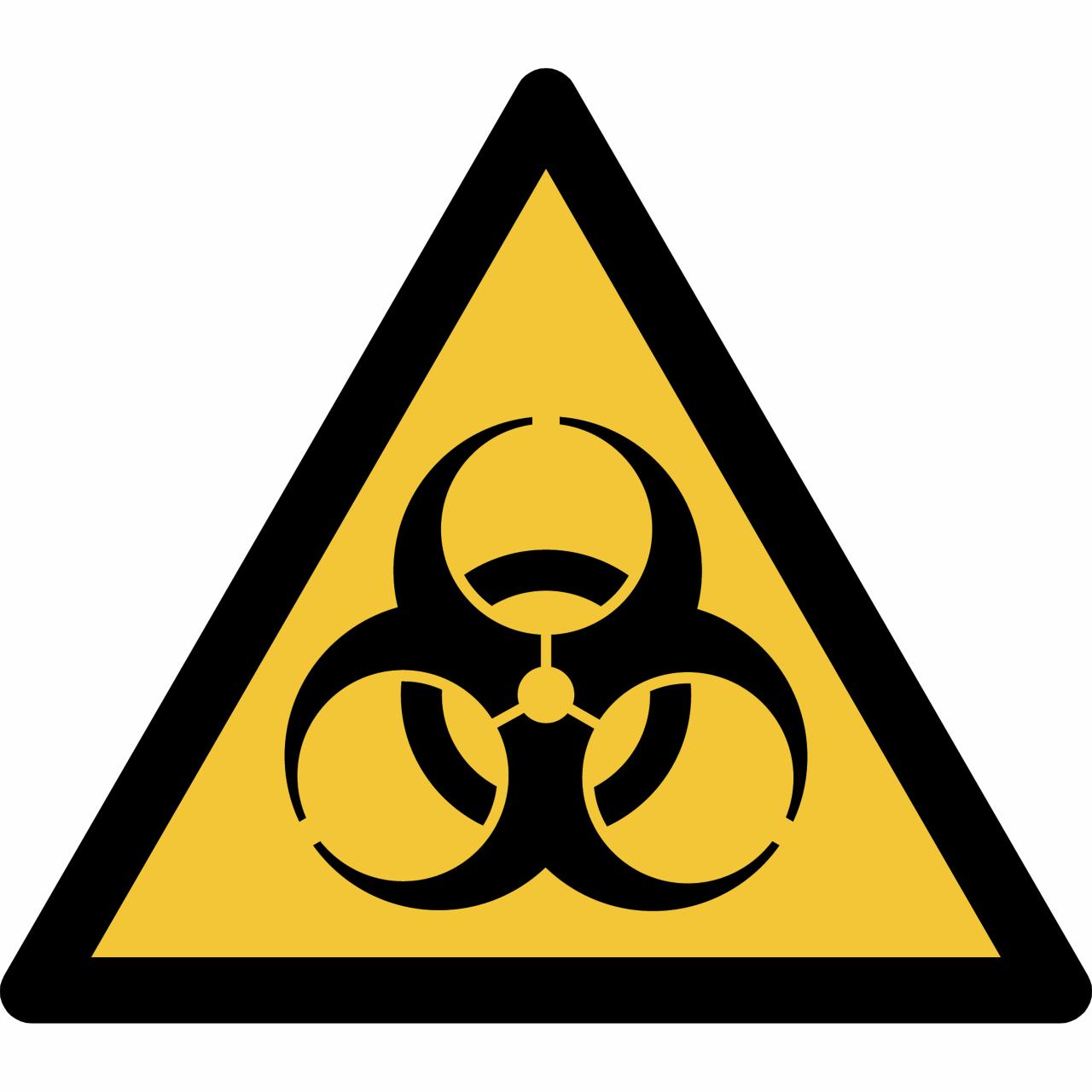 Safety sign Warning Biological hazard, 300 x 264 mm