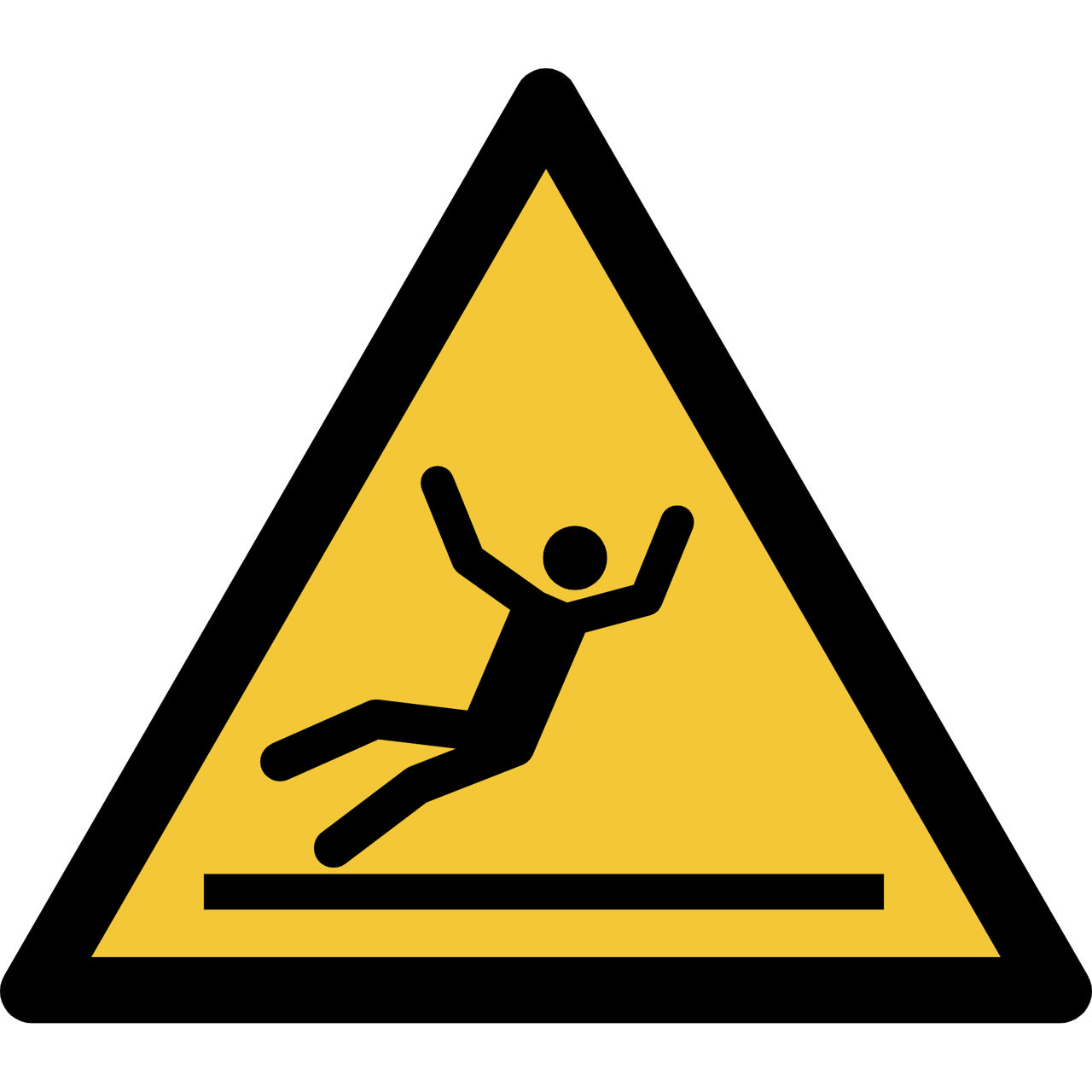 Safety Sign Warning Slippery Surface, 150 x 133 mm