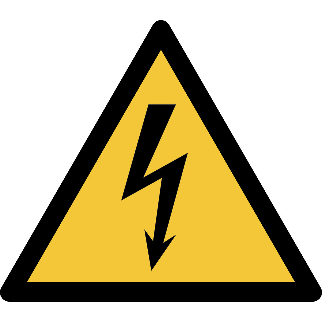 Safety Sign Warning Electricity, 150 x 133 mm