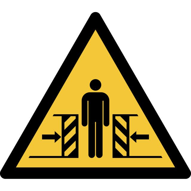 Safety Sign Warning Crushing, 200 x 176 mm