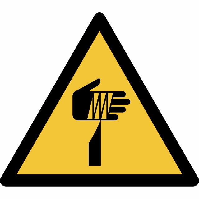 Safety Sign Warning Sharp Element, 150 x 133 mm