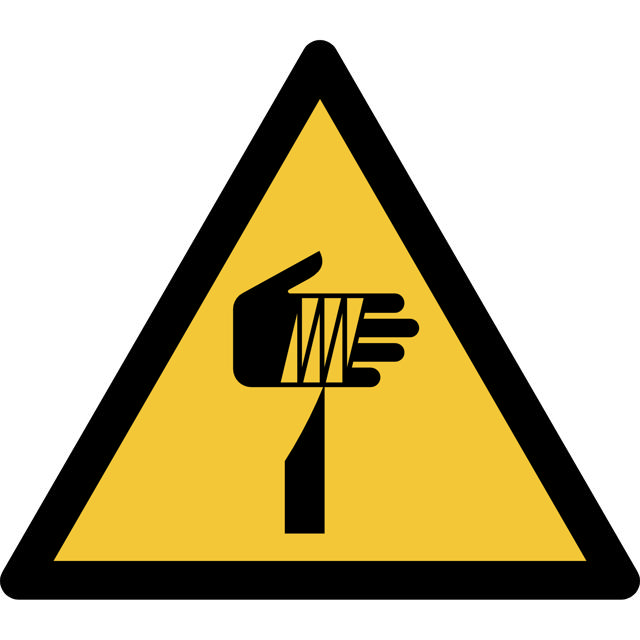 Safety Sign Warning Sharp Element, 200 x 176 mm