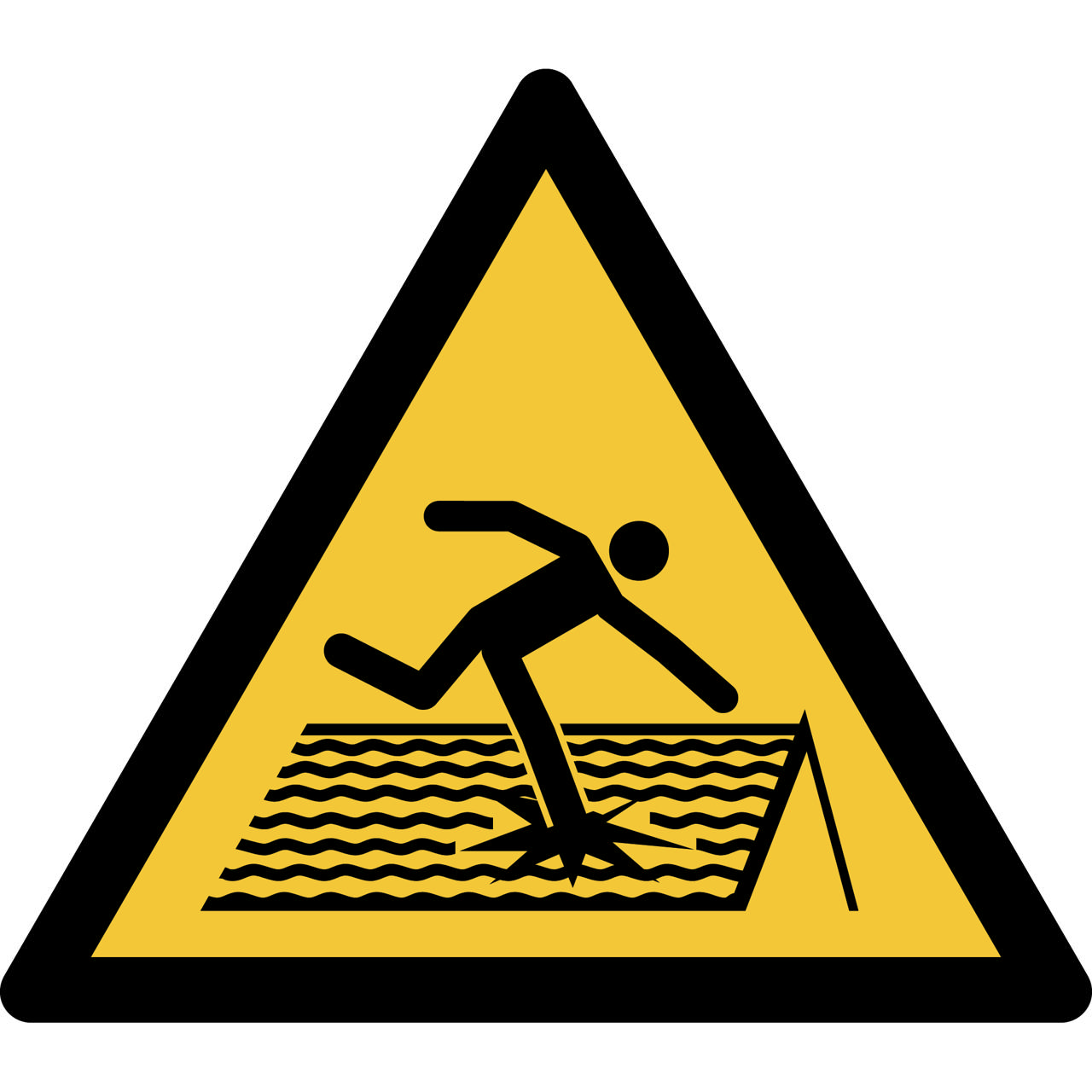 Safety Sign Warning Fragile Roof, 150 x 133 mm