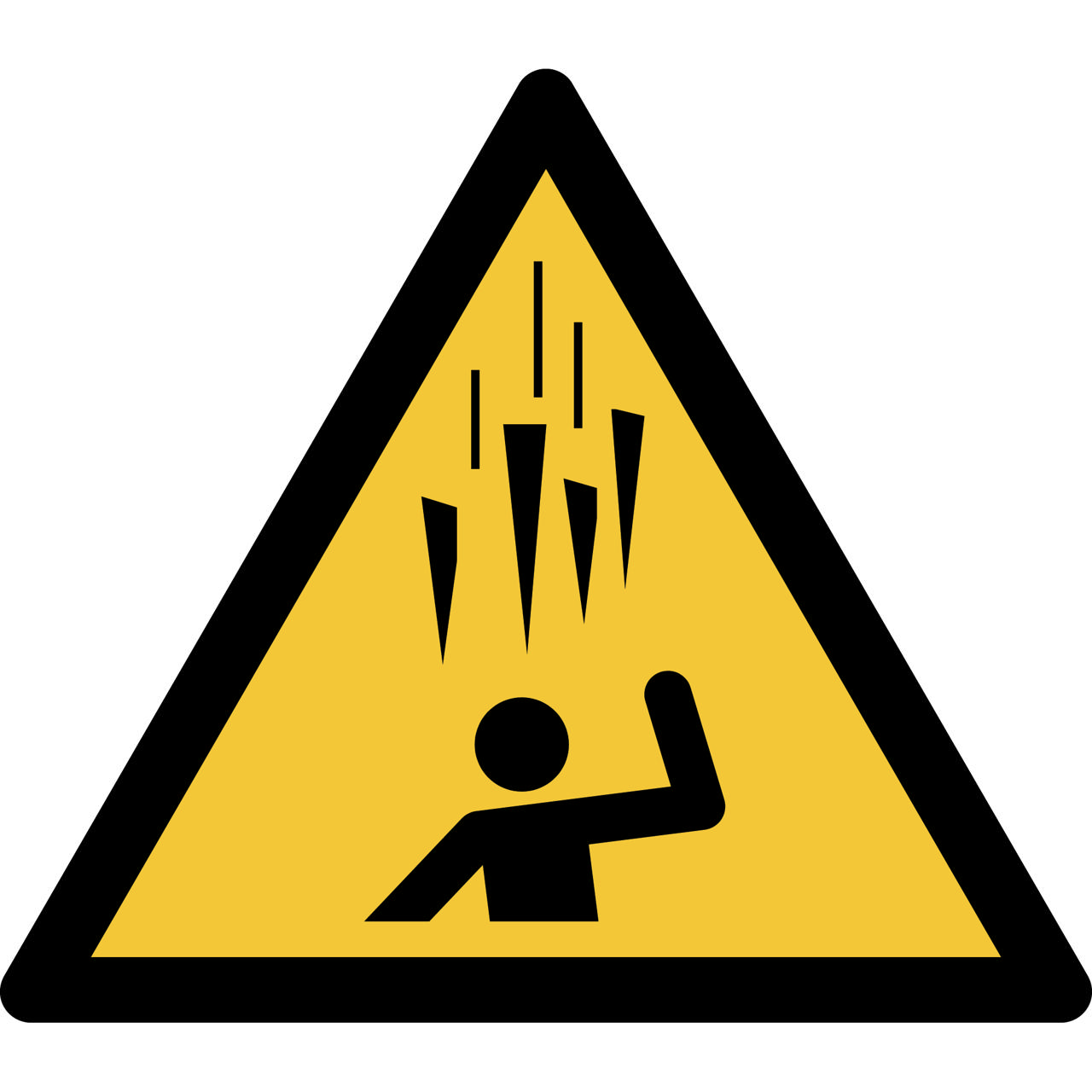 Safety Sign Warning Falling Ice, 150 x 133 mm