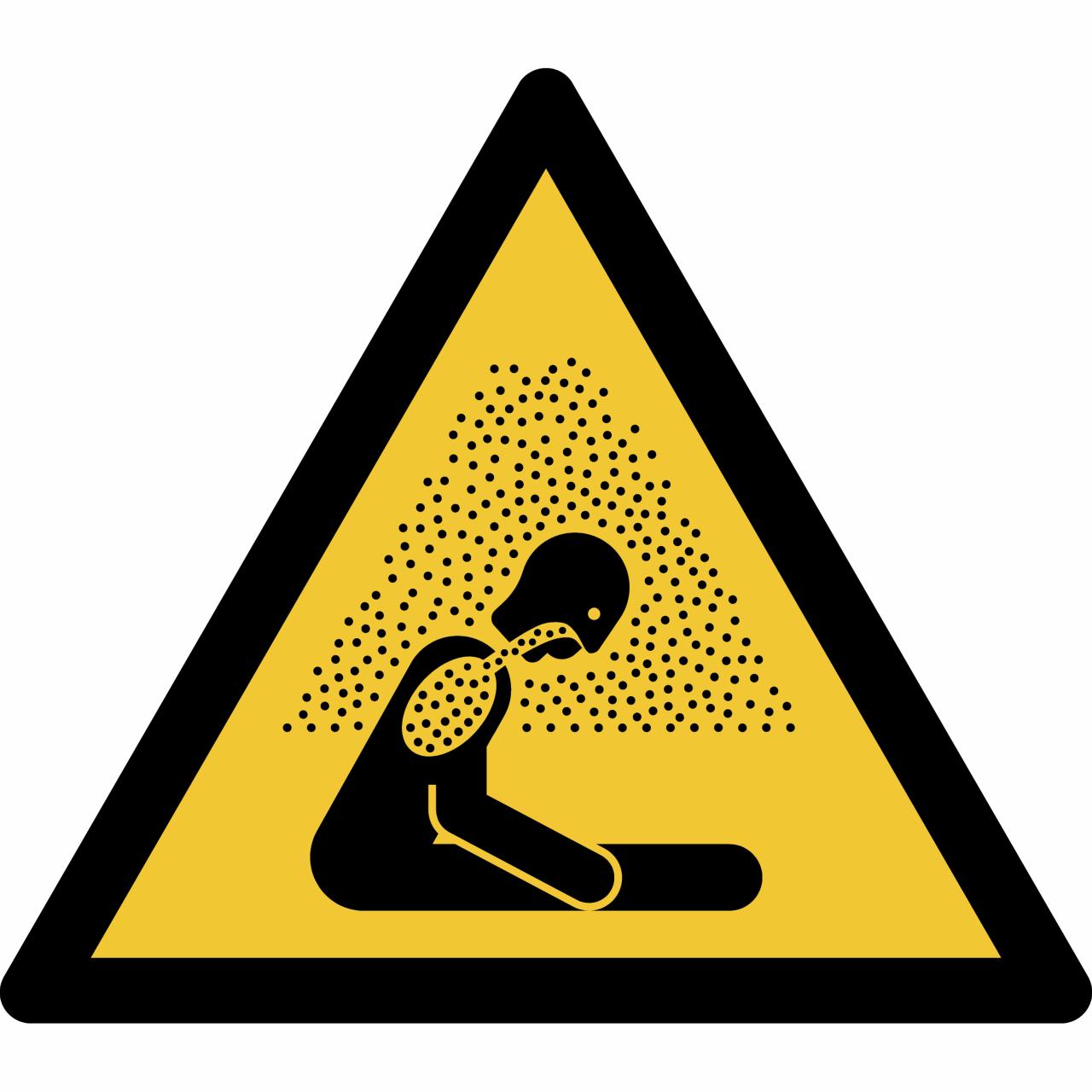 Safety sign Warning Asphyxiating atmosphere, 150 x 133 mm