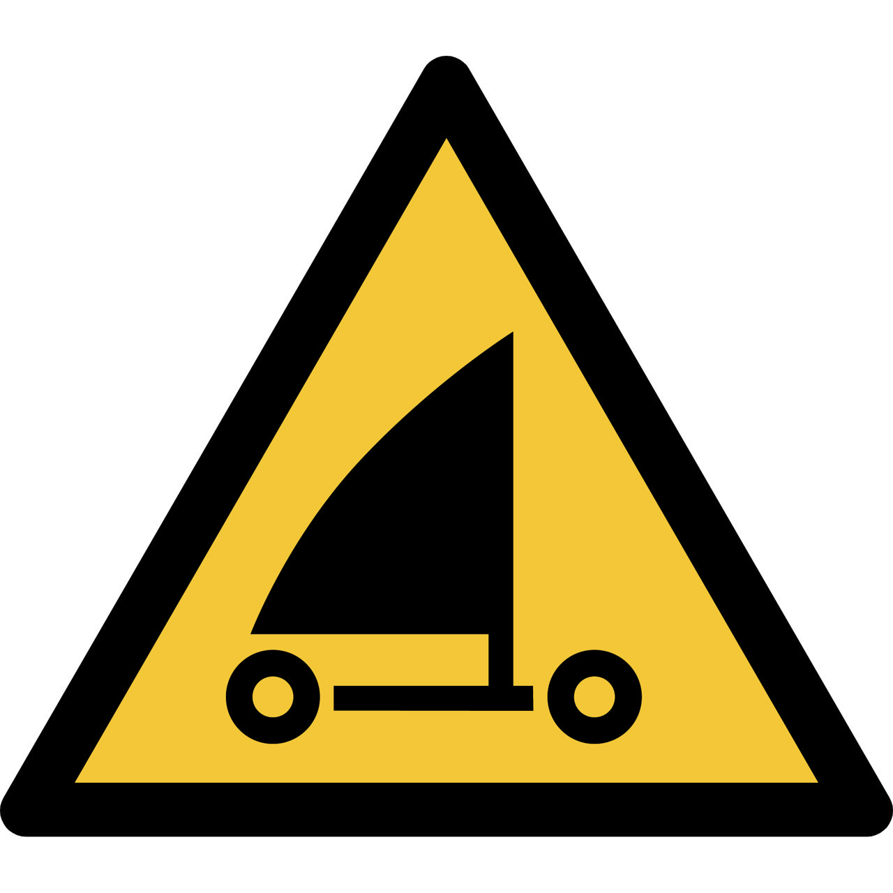 Safety Sign Warning Sand Yachting, 150 x 133 mm