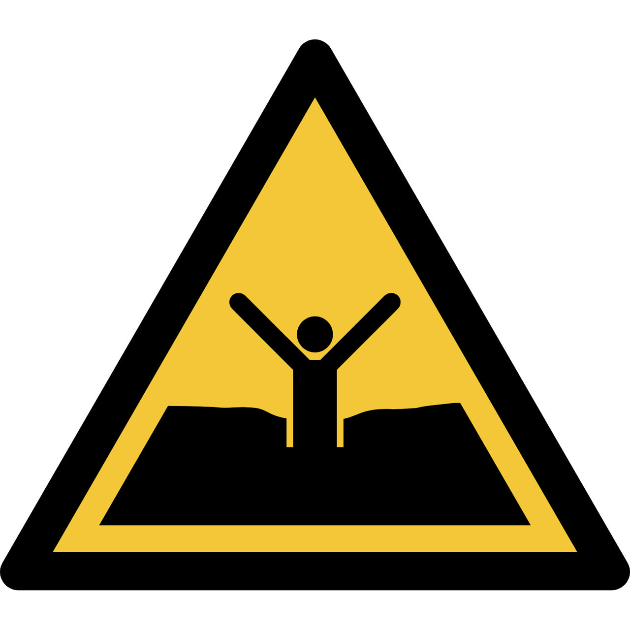 Safety Sign Warning Quicksand or Mud/Deep Mud or Silt, 150 x 133 mm