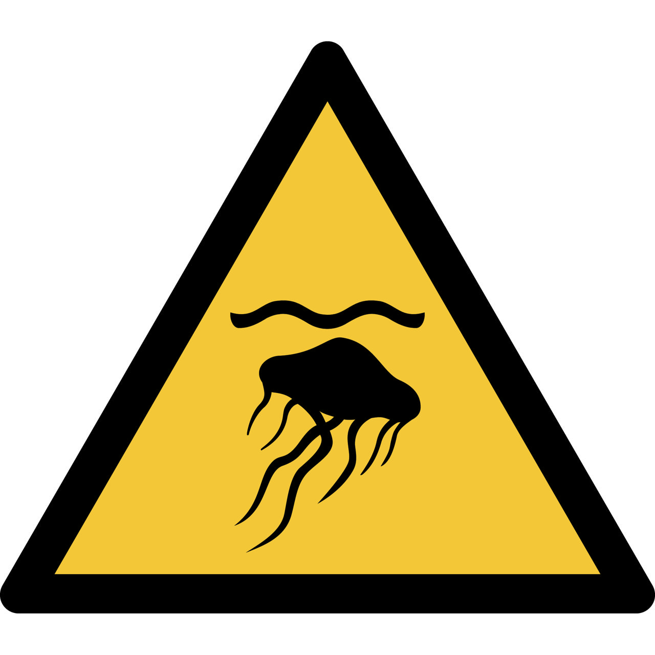 Safety Sign Warning Jellyfish, 150 x 133 mm