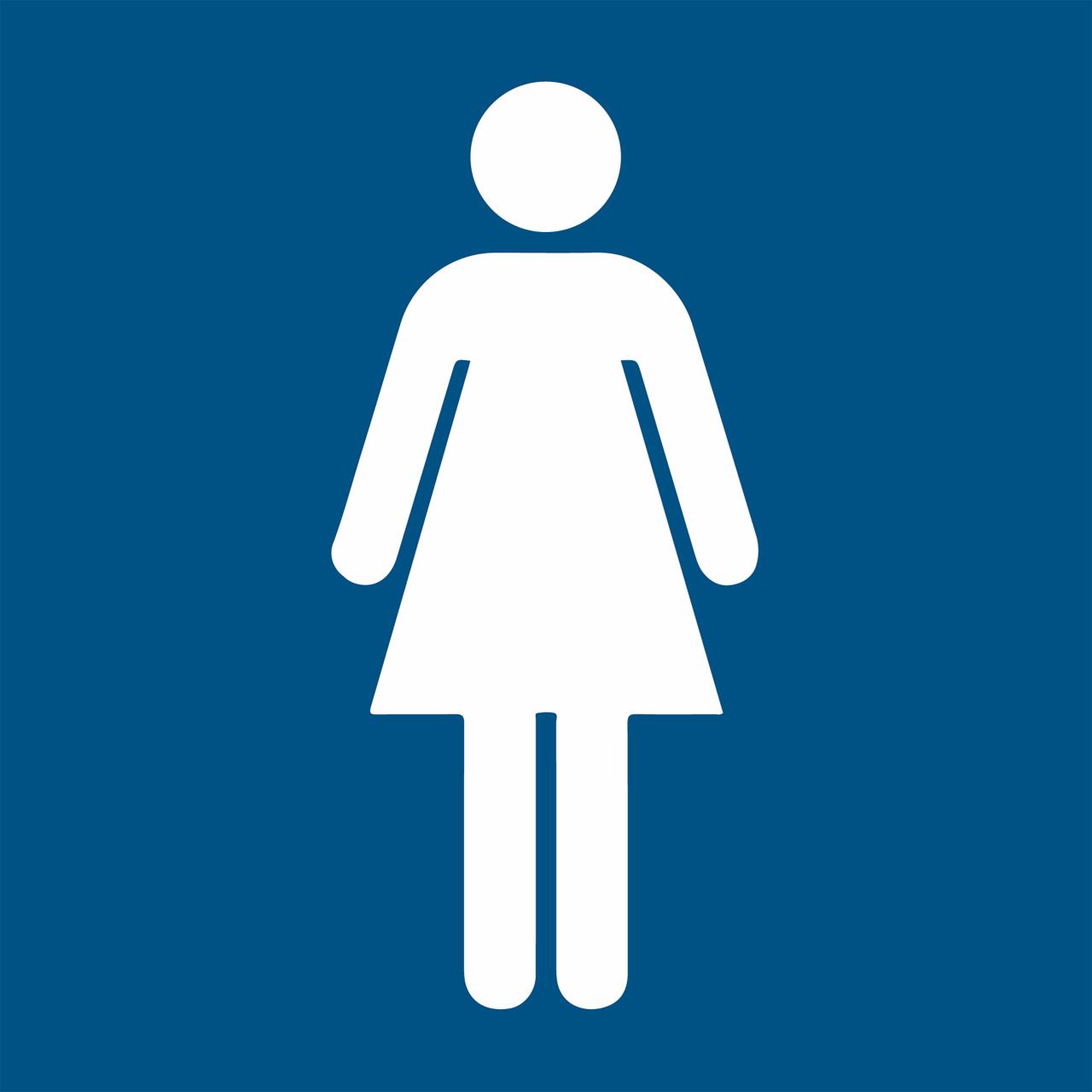 Women's Restroom Sign, 100 x 100 mm