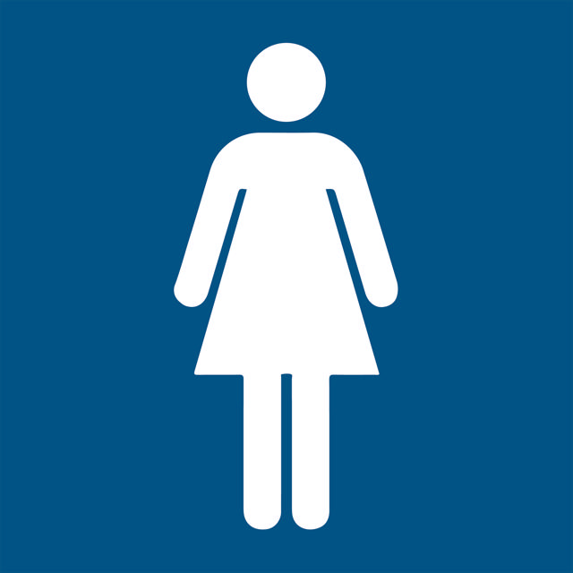 Women's Restroom Sign, 200 x 200 mm