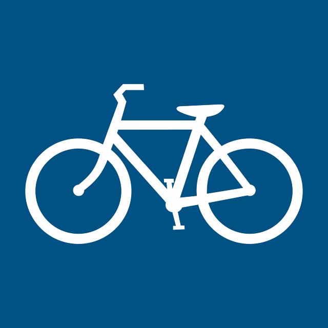 Bicycle Sign, 100 x 100 mm