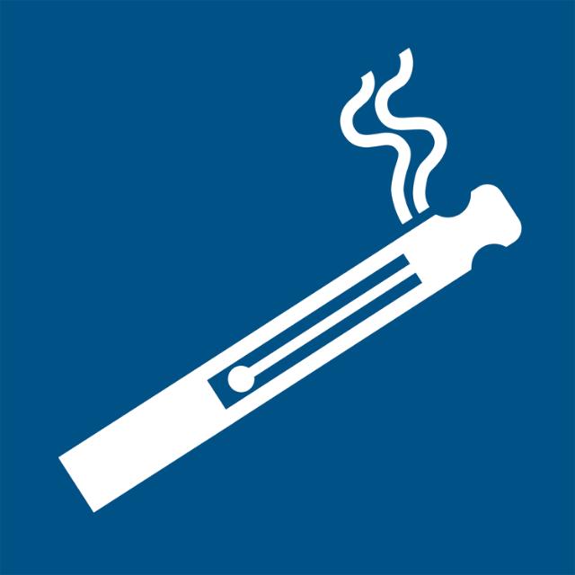 E-cigarette/Vaper Permitted Sign, 100 mm 