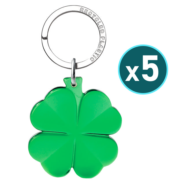 Keychain Four-Leaf Clover, Recycled