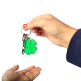 Keychain Four-Leaf Clover, Recycled