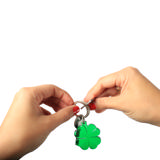 Keychain Four-Leaf Clover, Recycled