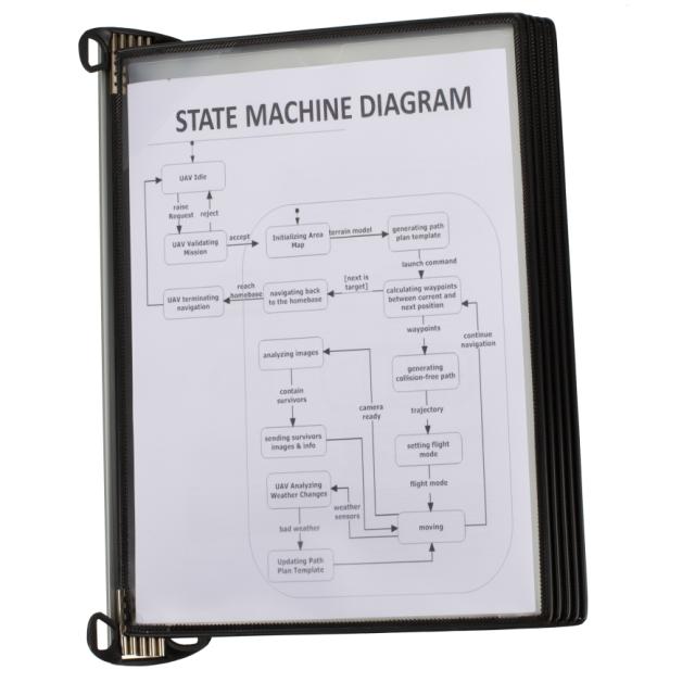 Tarifold Pro Wall Document Display System, A4, 5 Easy Load PP Pockets