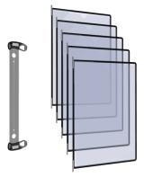 Tarifold Pro Wall Document Display System, A4, 5 Easy Load PP Pockets