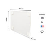 Self-adhesive Acrylic Sign Holder, Permanent, A4