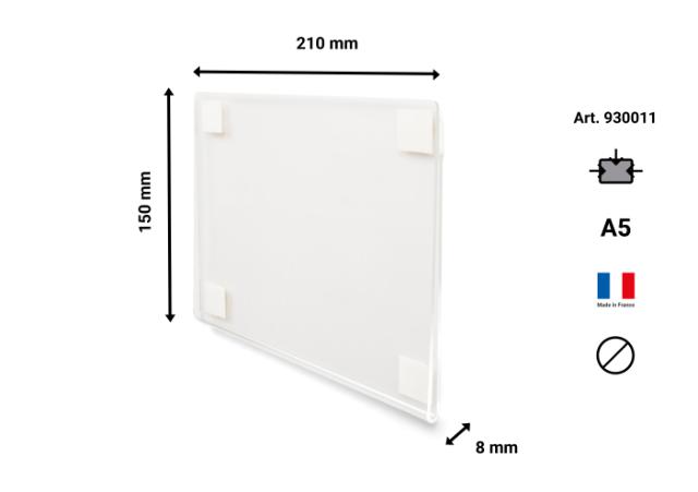 Self-adhesive Acrylic Sign Holder, Permanent, A5, Portrait/Landscape