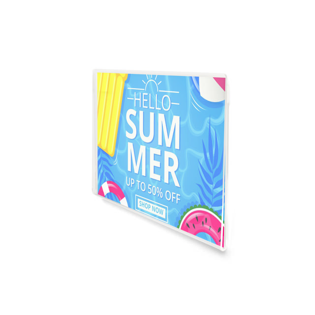 Self-adhesive Acrylic Sign Holder, Permanent, A5