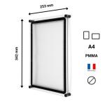 Acrylic Wall Sign Holder with A4 Magneto Frame Display Pocket, Portrait/Landscape