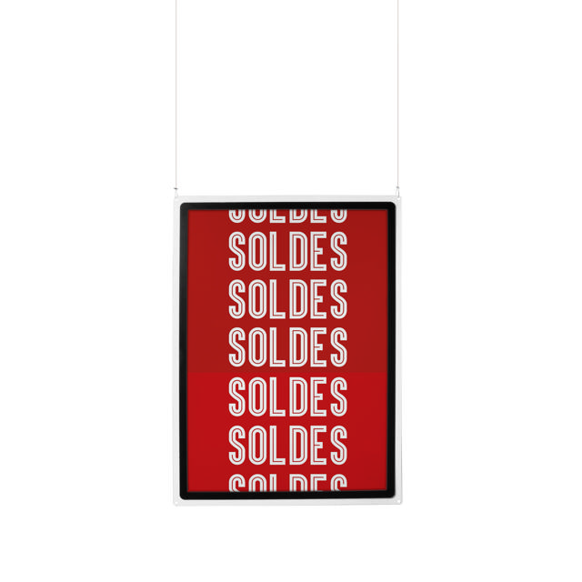 Hanging Acrylic Sign Holder with A1 Magneto Frame Display Pocket, Double-sided