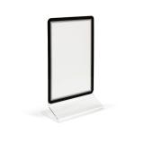 Acrylic Table Top Sign Holder with A4 Magneto Frame Display Pocket, Double-sided T-Shape, Portrait