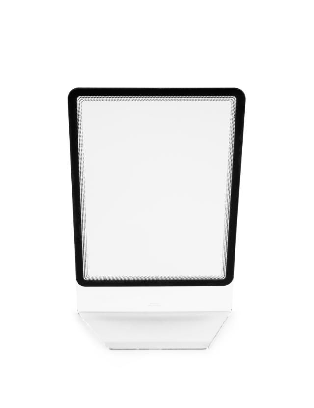 Acrylic Table Top Sign Holder with A4 Magneto Frame Display Pocket, Slanted L-Shape, Portrait/Landscape