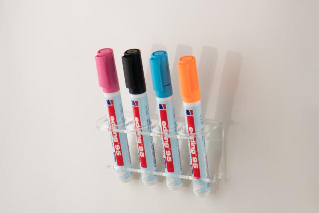 Acrylic Adhesive Marker Pen Holder for 4 Markers