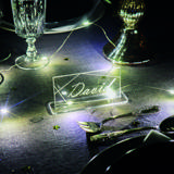 Customisable Acrylic Table Place Card, Rectangular