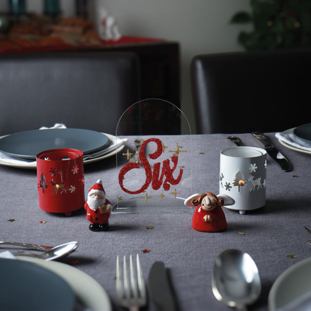 Customisable Acrylic Table Number Sign, Round