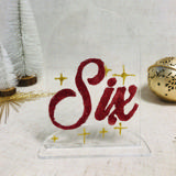 Customisable Acrylic Table Number Sign, Round