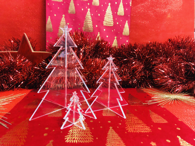 Acrylic Xmas Tree Trio