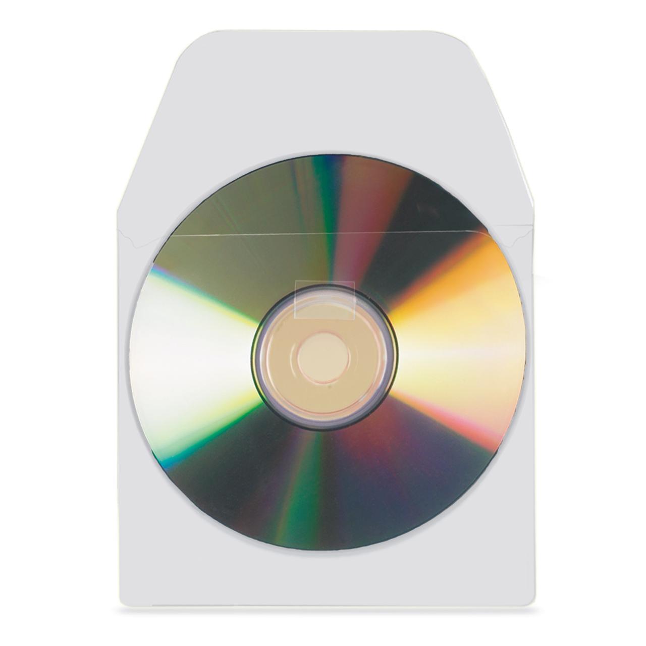 Self-adhesive CD Pockets with Flap, 10 pcs.