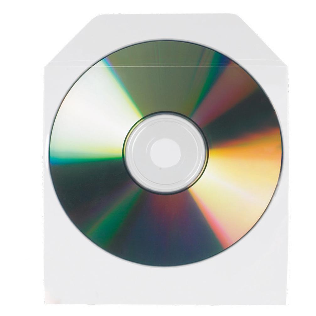 Non-adhesive CD Pockets with flap, 100 pcs.