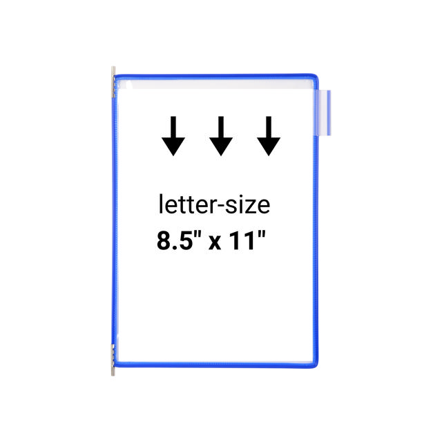 Tarifold Desktop Reference & Display System - 20 Blue Pockets, Letter-Size