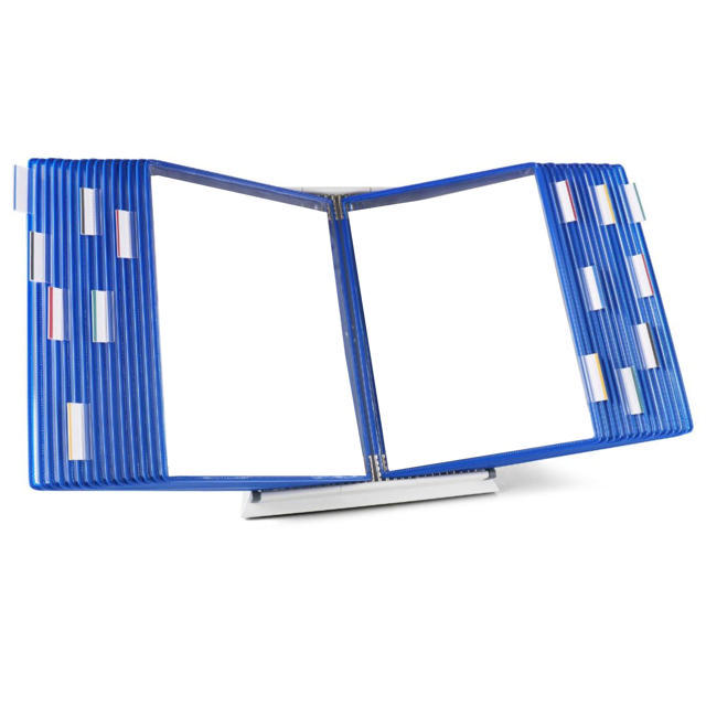 Tarifold Desktop Reference & Display System – 30 Blue Pockets, Letter-Size