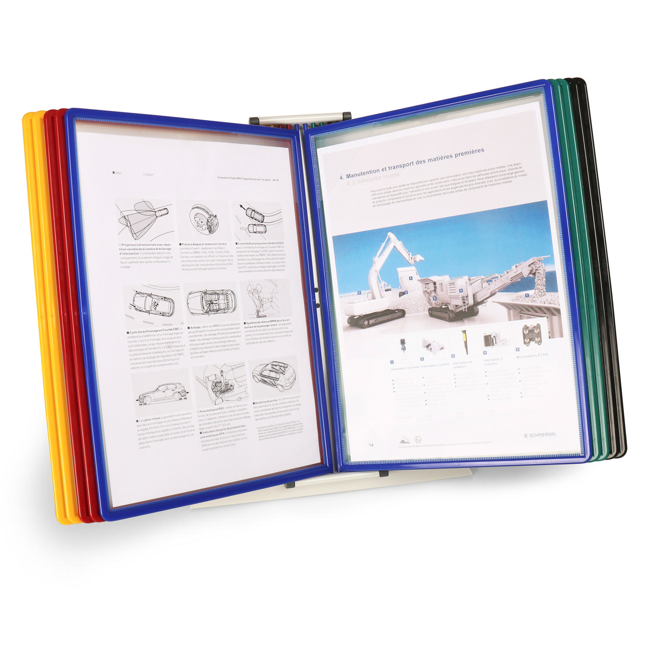 Easy-Load Desktop Reference & Display System – 10 Assorted Pockets, Letter-Size